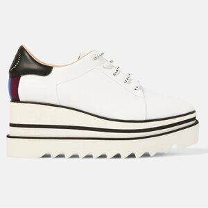 NEW White Sneak-Elyse Platform Shoes	Size 38